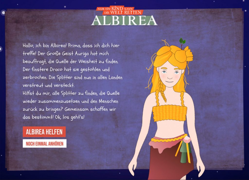 Als Begleitmedium zu ihrem Fantasy-Singspiel ‚Albirea – Nur ein Kind kann die Welt retten‘ entwickelte das ATZE Musiktheater ein Online-Game: Kinder erschließen sich darin vor dem Theaterbesuch spielerisch die Welt der Titelheldin Albirea oder rekapitulieren Aspekte der Handlung. Wie Browsergame und Singspiel verzahnt wurden und worauf es bei der Projektabwicklung ankommt, erklärt Klaus Fermor, Projektleiter des ATZE Musiktheater.