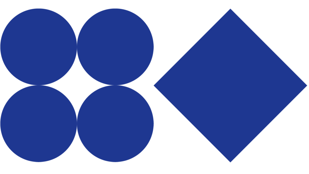 kulturBdigital KeyVisual Element aus Kreisen und Vierecken