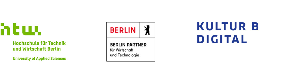 Logos von HTW Berlin, Berlin Partner und kulturBdigital.